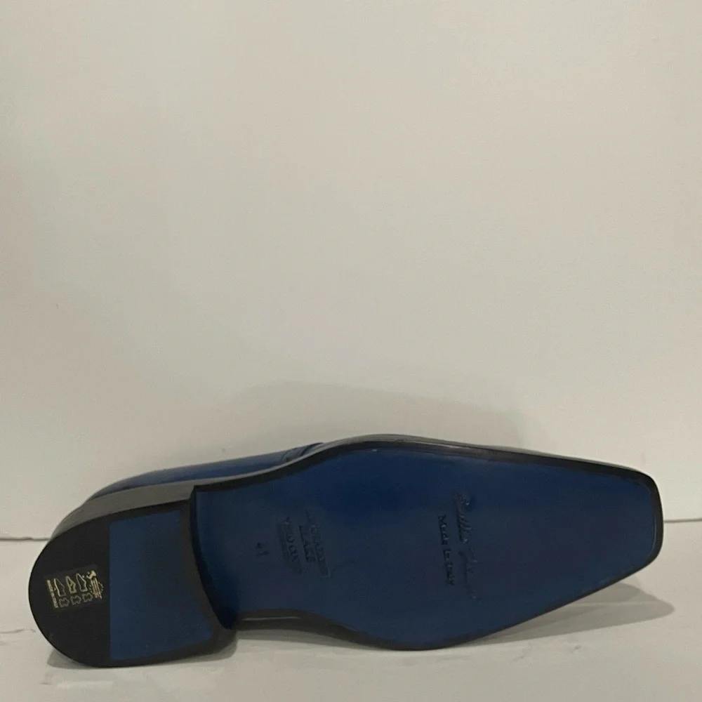 Emilio Franco shoes navy Oxford leather calf /leather sole